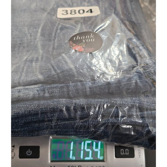 Rock Revival Remix Mens Blue Distressed Denim Straight Jeans Side Slit Hem Sz 40 - Picture 11 of 11